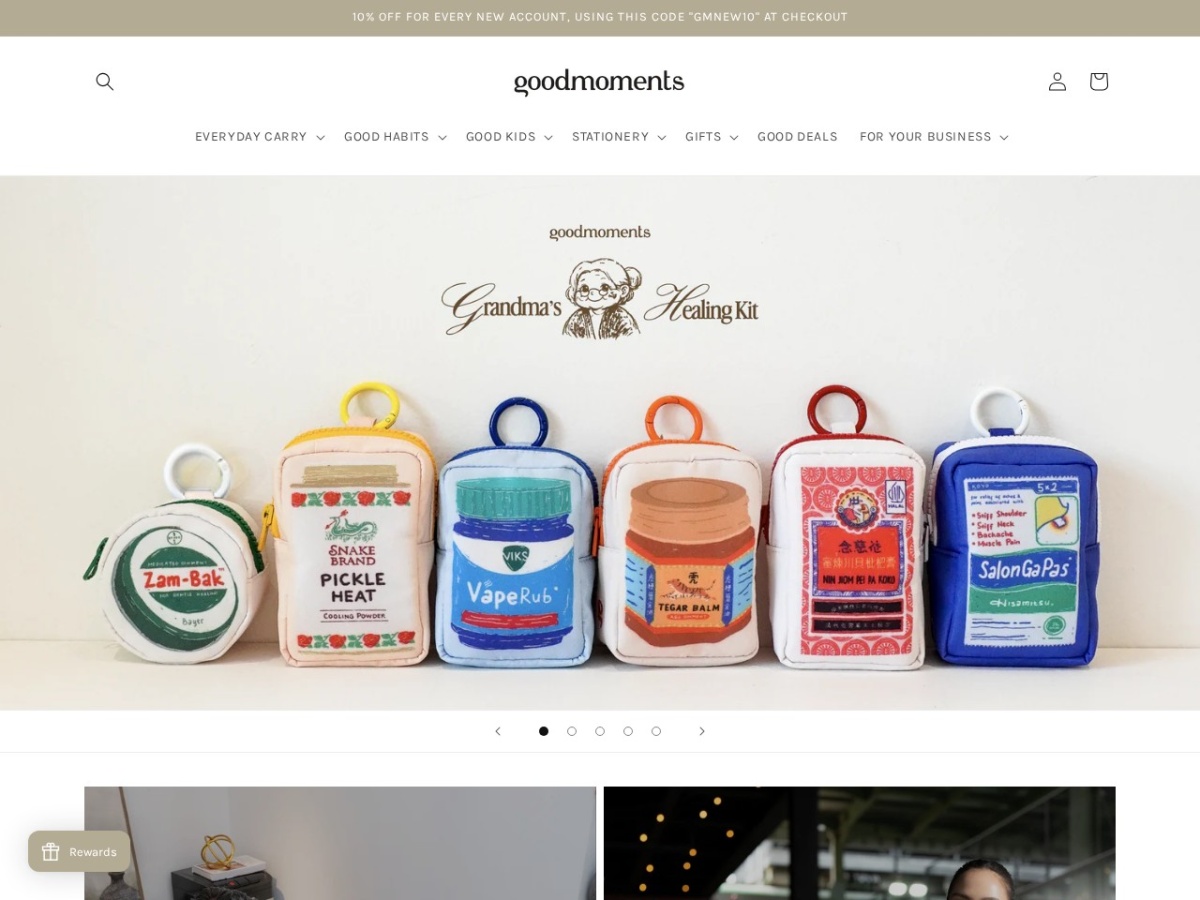 Goodmoments website preview
